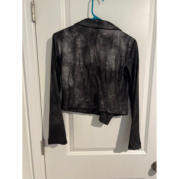 Rohm Soft Faux Leather Moto Jacket – XS Black/Silver - Picture 4 of 4